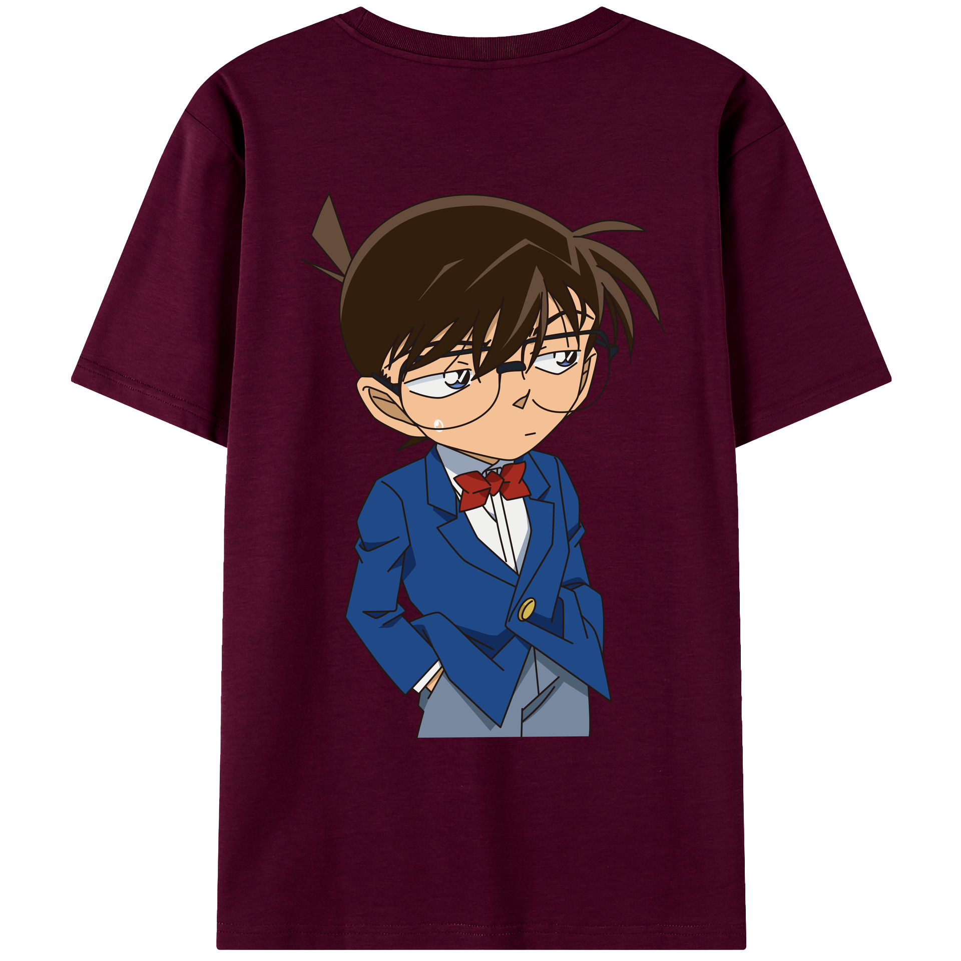 （画像用） 名探偵コナン 江戸川 コナン Detective Conan Conan Edogawa レディース半袖Tシャツ(バックプリント)
